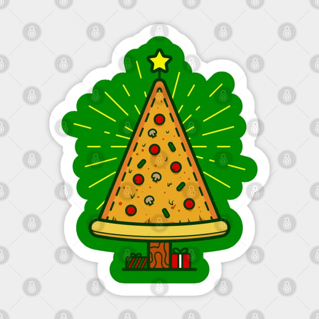 pizza ugly christmas tree Sticker by gossiprag